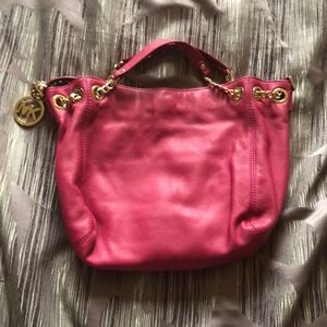 Michael Kors fuchsia leather bag